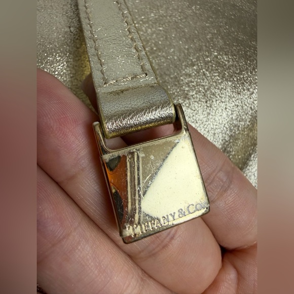 Tiffany & Co. Reversible Tote Bag Metallic Gold Leather/Mustard Suede - Picture 11 of 16